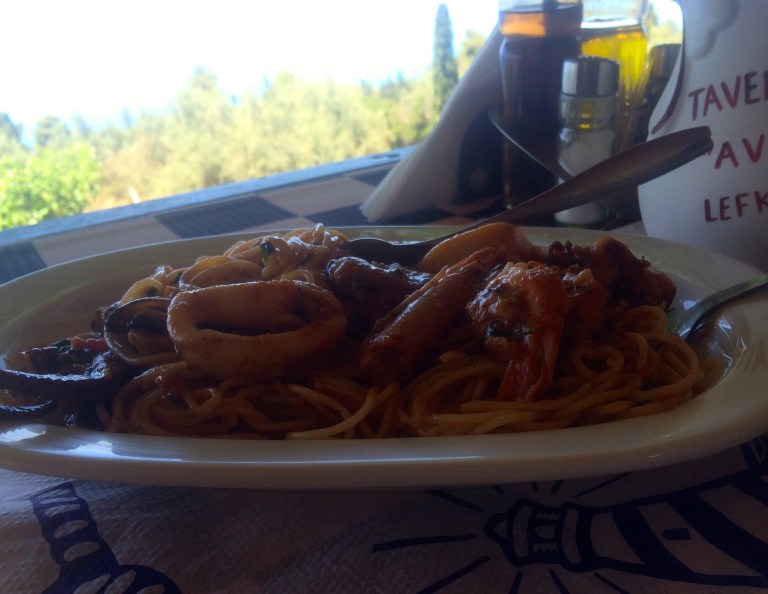 pasta z owocami morza/seafood pasta